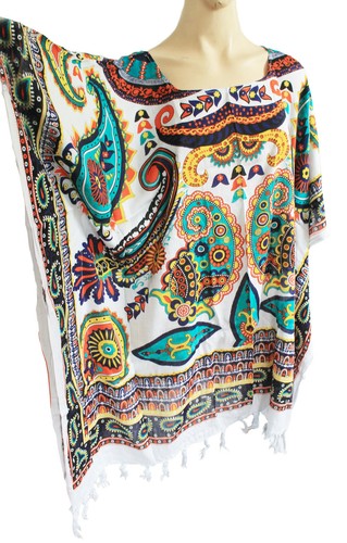 Ladies KAFTAN/PONCHO, tunic top, beach wear, one size, fits large plus size, new - Picture 32 of 34