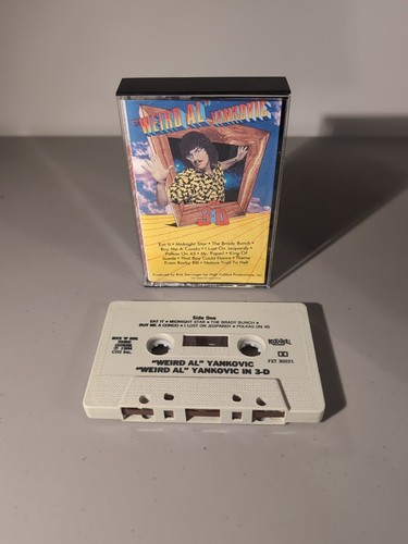 WEIRD AL YANKOVIC Cassette Tape IN 3D 1984 80s Rock Pop EAT IT BUY ME A CONDO
