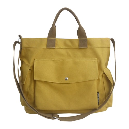 Canvas Commute Bag Casual Shopping Bag Adjustable Strap Simple Portable for Work - Picture 4 of 16