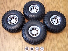 Fits Traxxas TRX-4 K10 High Trail Chevy Canyon Tires & 5.3 x 2.2 Chrome Wheels