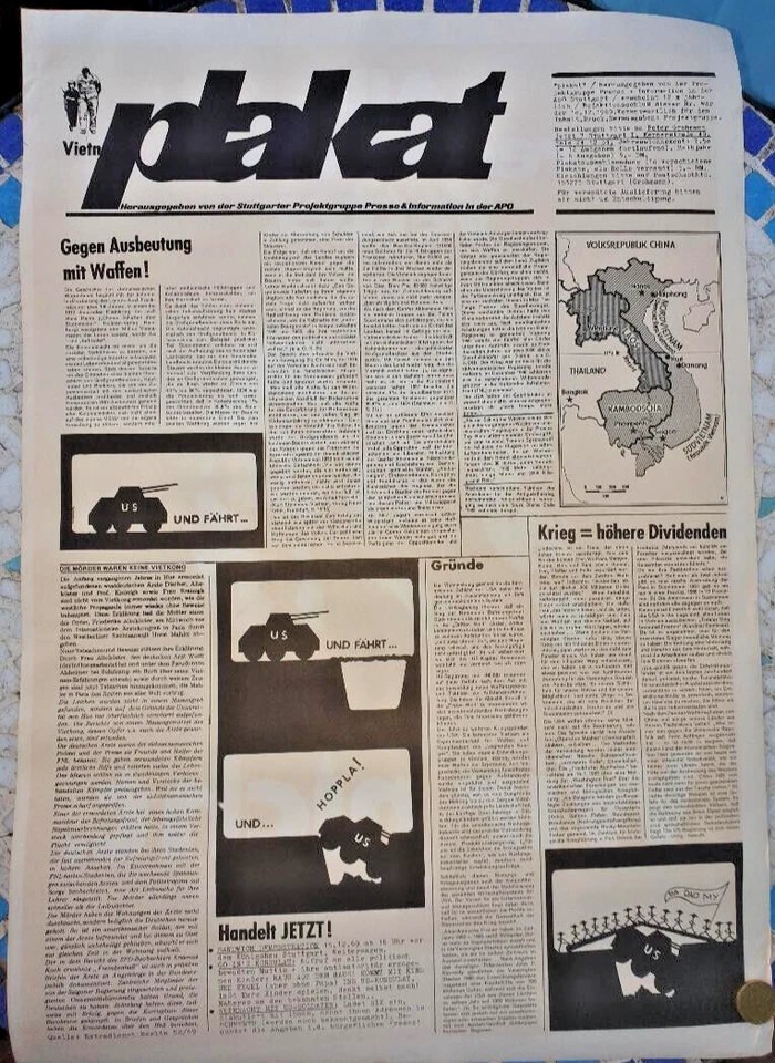 ORIGINAL-APO-Plakat von 1969  Alle reden vom Vetter - Wir nicht. SDS - Bild 2 von 2