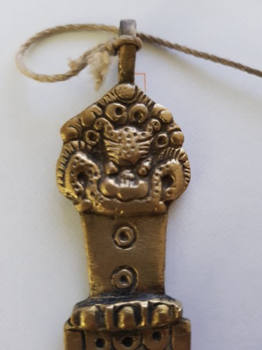 Ancien Cadenas Touareg en Cuivre Gravé à Clef Objet De Collection Art Africain - Picture 9 of 9