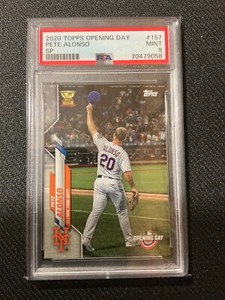 2020 Topps Opening Day Pete Alonso SP Photo Variation PSA 9