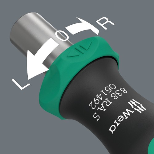Wera 838 RA S Stubby Mini Ratchet Bit Holding Screwdriver Handle - 051492 - Picture 3 of 10
