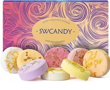 Holiday Bath Bomb Shower Steamer Essential Oils Rose Orange SPA Christmas 🎁