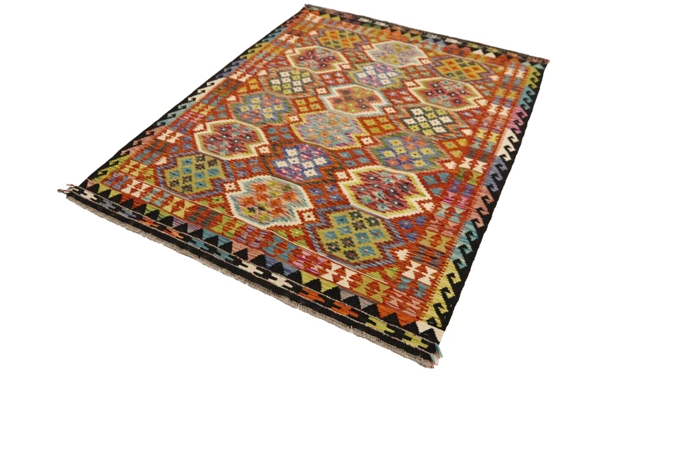 Super Kelim Kilim  Fars Orientteppiche ( 195 x 151 cm) Handgewebt Neu - Bild 4 von 4