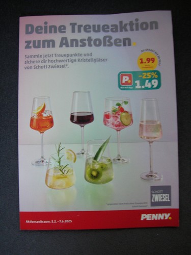 55 Penny Treuepunkte Schott Zwiesel Kristallgläser volles Heft, eingeklebt - Bild 2 von 2