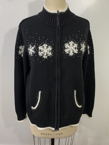 Quacker Factory Cardigan Sweater Angora Large
