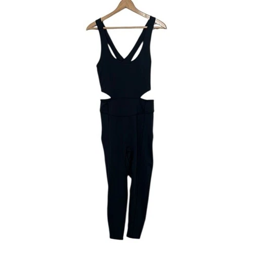 Free People Movement One Piece Womans Size Large Black Back It Up Yoga Gym
