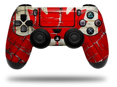 Skin for Sony PS4 Controller Painted Faded Cracked Canadian Canada Flag ...