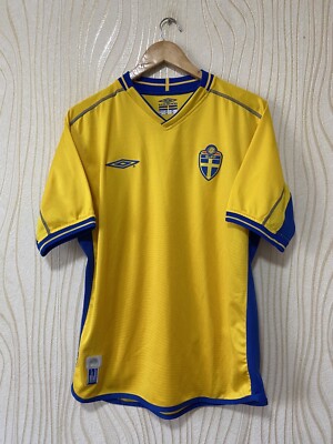 ウェア 00s umbro Sweden national team uniform SWEDEN 2004 2005 HOME FOOTBALL SHIRT SOCCER JERSEY UMBRO sz