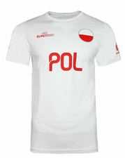 Poland Football T Shirt Mens Large Polska Flag National Team Eurovision Top L