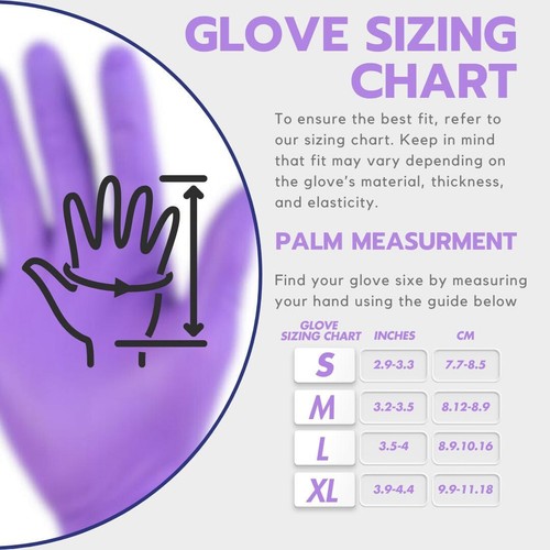 PARAMOUNT®Purple Exam Nitrile Gloves Powder-Free Medium 4mil 1000 PCS - Picture 5 of 8
