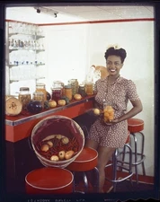 Hazel Scott Jazz Pianist Singer Photo Shoot circa 1948 Rare Color 4x5 Negative
