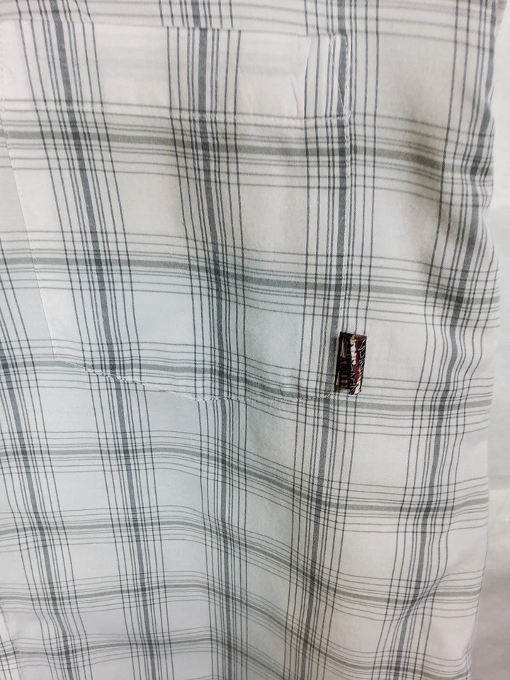 Tony Hawk Gris/Blanco Cuadros Rt. Camisa abotonada gráfica hombro trasero talla XL... Foto 4 de 4