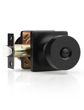 1 Pack Interior Privacy Door Knob with Lock, Matte Black Door Handle for Bath...