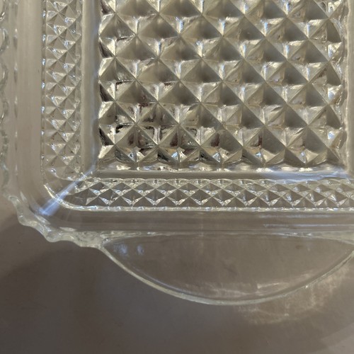 Anchor Hocking Clear Glass Wexford Rectangular Cranberry Tray 8" x 5" x 1" - Picture 4 of 5
