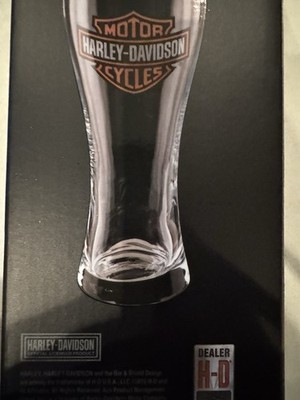 Harley-Davidson Bar & Shield Pilsner Glass 22 oz / 660 ml Dishwasher Safe