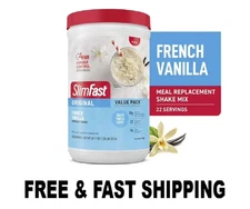SlimFast Original Meal Replacement Shake Mix, French Vanilla, 22 Servings