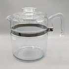 Vintage Pyrex Flameware #7759-B 9-Cup Glass Coffee Pot & Lid