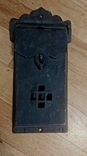 Vintage Cast Iron Wall Mounted Mailbox Black