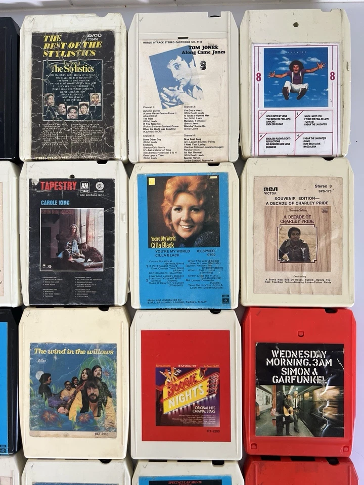20 x 8 Track Rebuilt Tapes Simon & Garfunkel Carole King Leo Sayer Nilsson Seekr - Image 4 of 4
