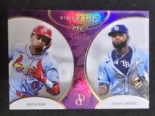 2025 Topps Dynamic Duals Masyn Winn Junior Caminero Purple /99 Cardinals Rays SP