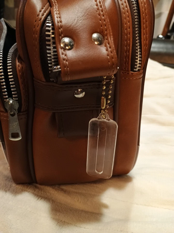 Bolso de Hombro Retro Coast S-1 Años 70 Cuero Marrón Tostado Cámara Fotográfica Fotografía Foto 4 de 4