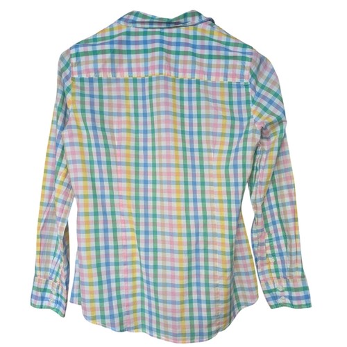 J. Crew Pastell Baumwolle Gingham Knopfleiste Hemd Größe Medium - Bild 2 von 9