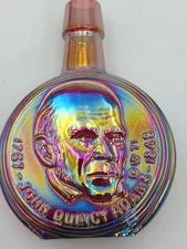 Wheaton John Quincy Adams Bottle Carnival Glass Collectible