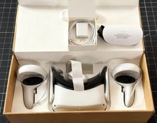 128GB Boxed Meta Quest 2 VR Headset - Excellent Condition w Controllers + Extras