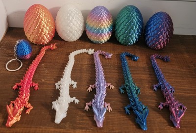 Dragons- 3D Lot Of 5 Plus Keychain-New- See Details 