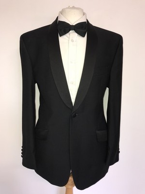 TED BAKER - Herren SCHWARZER WOLL DINNER ANZUG - 40 kurz - W34 L29 - WUNDERSCHÖNER SMOKING