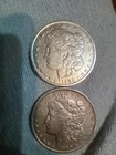 1888 -O and 1890 Morgan Silver Dollars Nice Lot of Two (2) Coins 90% Spot Silver