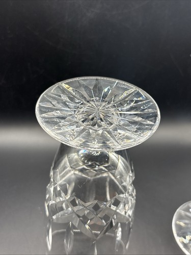 Bicchiere da tè freddo Waterford Crystal Lismore vintage - calice con piedi 6,25" - Foto 2 di 5