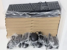 Lot Of 10 Dell Keyboard/Mouse SET USB Wired KB216-BK-US Black
