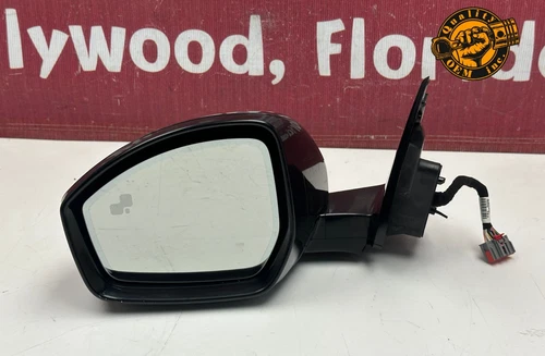 2017-2025 JAGUAR F-PACE LEFT SIDE DOOR REAR VIEW MIRROR W/ BLIND SPOT GRAY OEM