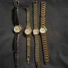 VINTAGE Ladies Gold Plated Seiko /pulsar Quartz Watch  x3 1x M&S watch untested