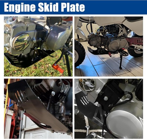 Skid Plate Black Honda CRF50 CRF70F XR50 XR70R Z50R - Picture 7 of 7
