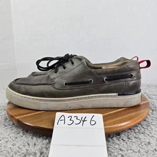 Sperry Top Sider Gold Cup Gray Leather Casual Lifestyle Daily Boat Shoe Men 10.5