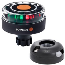 Navisafe Navilight Tricolor 2NM w/Navibolt Base/Horizontal Mount Black 342KIT7