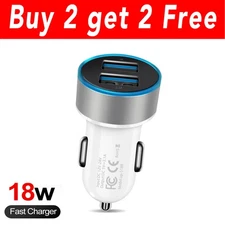 For iPhone 15 14 13 12 Pro Max Plus XS Fast USB Dual Ports Car Charger Adapter