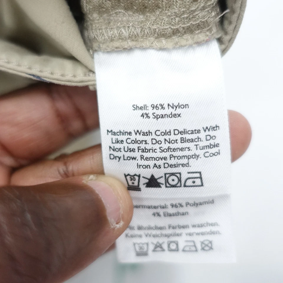 Pantalones Cortos Eddie Bauer Carga Para Mujer 6 Beige Floral Nylon Elastizados Bolsillos Senderismo Foto 4 de 4