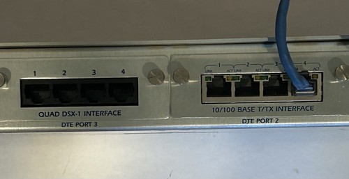 Adtran T3SU 300 1200217L4 T3 DSU/CSU z modułami Quad DSX-1 10/100T działający - Zdjęcie 3 z 4