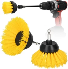 Grout Brush for Drill, 2025 New Crevice Cleaning Brush Set, 3Pcs Drill Brush Att