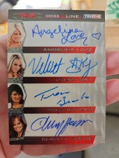 2008 TRISTAR TNA Wrestling Cross the Line Quad Auto #C4-1