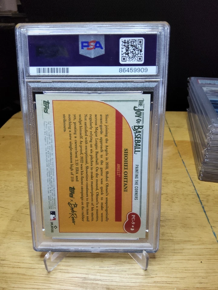 Shohei Ohtani Topps Bob Ross Painting the Corners Blue Prussian /50 PSA 10 - Image 2 of 2