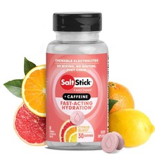 SaltStick Electrolyte FastChews with Caffeine 60 Count Pack of 1 , Dark Pink