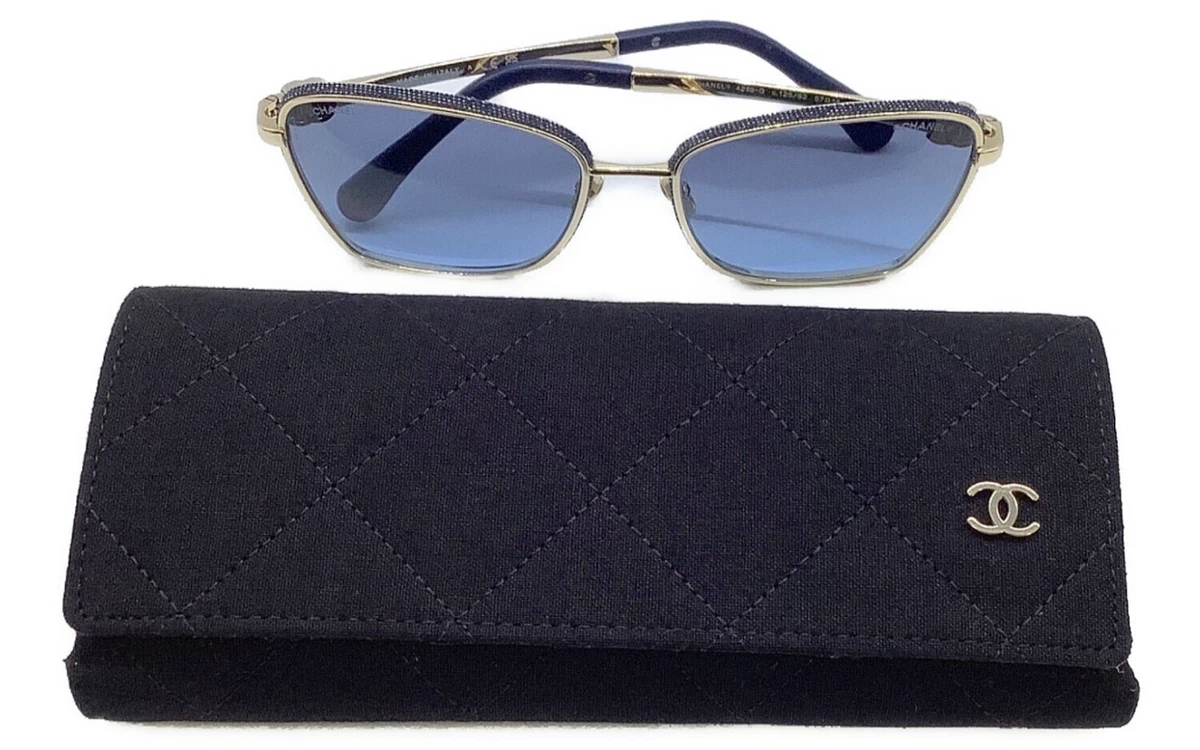CHANEL Women's Gold Cat Eye Sunglasses for sale | eBay