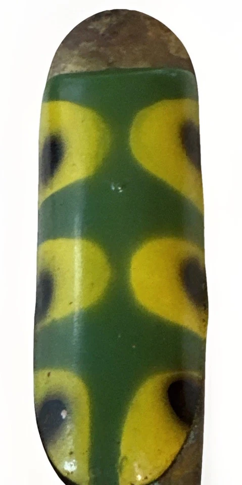 De Colección Señuelo de Pesca Latón Helin Nadador Cuchara 275 Manchado Rana Manivela Cebo Bonito Foto 3 de 4